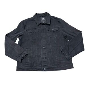 XRAY Jeans Mens Black Denim Trucker
 Jacket Size 2XL Button Up Cotton